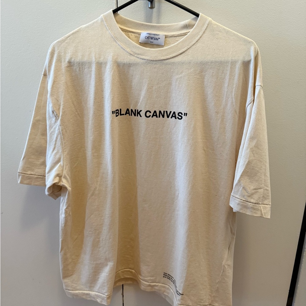 Off-White Beige 'Blank Canvas' Men's T-Shirt